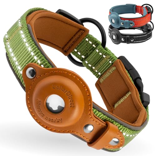 Airtag Hundehalsband, CollarDirect, Reflektierendes Hundehalsband für Apple AirTag für große, mittelgroße und kleine Hunde, Grün, Größe S (30-37 cm) Airtag Hundehalsband, CollarDirect, Reflektierendes Hundehalsband für Apple AirTag für große, mittelgroße und kleine Hunde, Grün, Größe S (30-37 cm) von CollarDirect