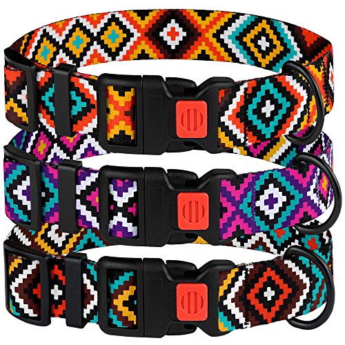 CollarDirect Aztec Hundehalsband Verstellbare Nylon Tribal Muster Geometrische Haustier-Halsbänder für Hunde Klein Mittel Groß Welpe Zubehör von CollarDirect