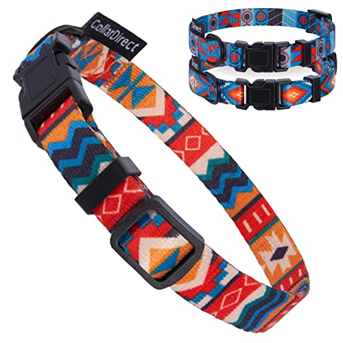 CollarDirect Hundehalsband für kleine, mittelgroße und große Hunde oder Welpen, niedliches einzigartiges Design mit SchnellverschlussSchnalle, Tribalethnisches Aztekenmuster (Tribal, 30-37 cm) CollarDirect Hundehalsband für kleine, mittelgroße und große Hunde oder Welpen, niedliches einzigartiges Design mit SchnellverschlussSchnalle, Tribalethnisches Aztekenmuster (Tribal, 30-37 cm) von CollarDirect