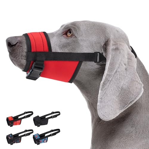CollarDirect Maulkorb – Verstellbarer, weicher, atmungsaktiver Nylon-Mundschutz für kleine, mittelgroße und große Hunde, Anti-Kauen, Bellen und Beißen (Rot, M/L) CollarDirect Maulkorb – Verstellbarer, weicher, atmungsaktiver Nylon-Mundschutz für kleine, mittelgroße und große Hunde, Anti-Kauen, Bellen und Beißen (Rot, M/L) von CollarDirect