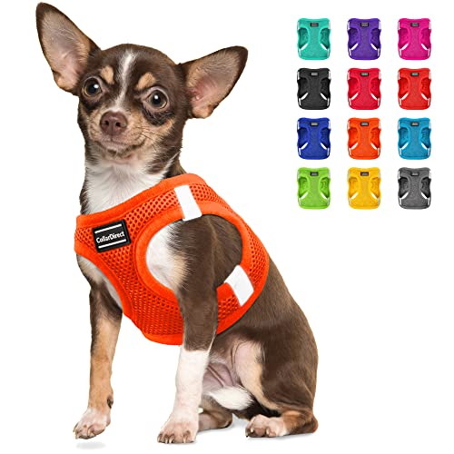 Step-in Hundegeschirr (Größe XS, Farbe Hellrot) von CollarDirect