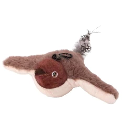 Collazoey Katzenspielzeug Vogel Fliegt Elektrisch, Flapping Bird Cat Toy, Elektrisches Vogelspielzeug für Katzen, Intelligenz Aufladbares Katzen Spielzeug für Katzen zum Spielen Treten von Collazoey