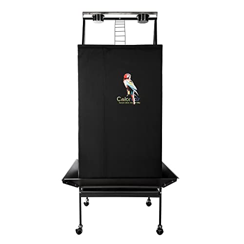 Colorday Good Night Vogelkäfig-Abdeckung für großen vogelkäfig mit Play top, schwarz 68" von Colorday