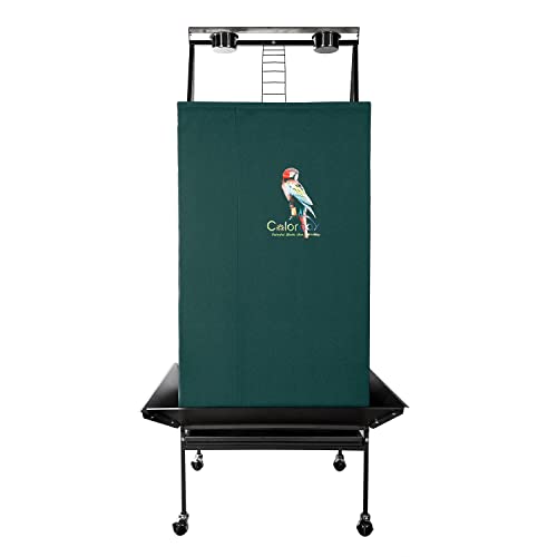 Colorday Good Night Vogelkäfig-Abdeckung für großen vogelkäfig mit Play top (68", 46 * 60 * 175cm， grün) von Colorday
