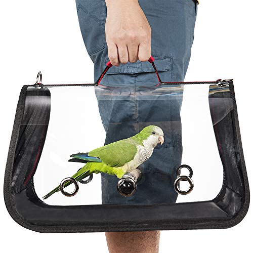 Colorday Transportbehälter für Vögel: Transporttasche leicht, transparent, atmungsaktiv, sicher |Vogelträger Tragetasche Transport Käfig von Colorday