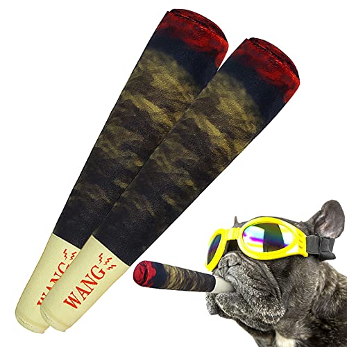 Colorful Outdoor 24CM Funny Zigarette Molar Hundespielzeug, Quietschend Plüsch Kauspielzeug Hunde, Quietschspielzeug für Große Mittlere Hunde, Zahnpflege Hunde Spielsachen (Grvn) von Colorful Outdoor