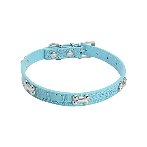 Pet Glänzende Strass Hundehalsband Knochenschmuck Hundehalsband kleine und mittlere Hundekette (F, L) von Colorful Outdoor