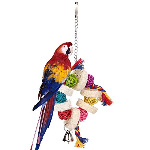 Comdy Bird Playing Toy, sicheres ungiftiges Material Rope Hanging Bird Chew Toys, für Sittiche(Model 1) von Comdy