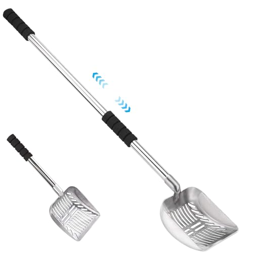 Chicken Poop Scooper, 16-32 Zoll Metall Dehnbarer Katzenstreu-Schaufel mit Schaufel und langem Griff, Heavy Duty Cat Müll-Schaufel, Hühnerschaufel für Poop Chicken Poop Scooper, 16-32 Zoll Metall Dehnbarer Katzenstreu-Schaufel mit Schaufel und langem Griff, Heavy Duty Cat Müll-Schaufel, Hühnerschaufel für Poop von Comebachome