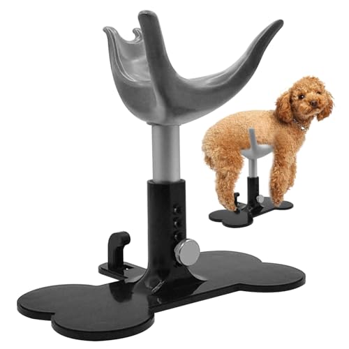 Comebachome Hundepflegestand 5.7-7.3 Verstellbarer Hundebereich Stuhl Silikon-Stützständer zum Baden Trimmen hält Hunde für große und kleine Hunde, Grau, Bräutigam von Comebachome