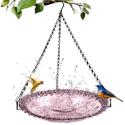 Hängende Vogelbad mit Kette 9,25 Zoll Vogelbad Schüssel rundes Vogelbad für Außen 2 in 1 multifunktionaler Wildvogelfuttermittel für Balkongarten, Style4, Vogelbad für Außen Hängende Vogelbad mit Kette 9,25 Zoll Vogelbad Schüssel rundes Vogelbad für Außen 2 in 1 multifunktionaler Wildvogelfuttermittel für Balkongarten, Style4, Vogelbad für Außen von Comebachome