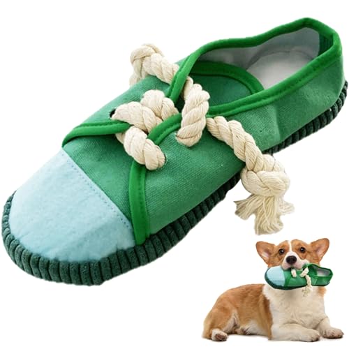 Hundeschuhspielzeug, 9,8 -Zoll -Simulation Leinwand Schuh -Hunde -Bissspielzeug, lustige Schuhe Form Hundemischung Spielzeug, Waschkörper -Hundetraining Spielzeug, Hundeschleifzähne Spielzeug für Tra von Comebachome