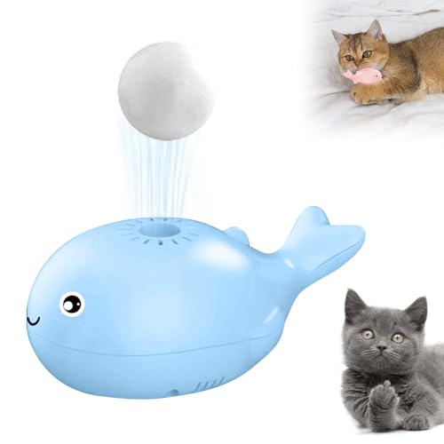ComedyKing Floating Ball Cat Toy, 2025 Neuestes Katzenspielzeug Elektrisch Katzenball, Interaktives Katzenspielzeug Ball Wal schwimmendes Spielzeug mit USB Wiederaufladbarer für Katzen (Blau wal) von ComedyKing