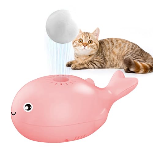 ComedyKing Floating Ball Cat Toy, 2025 Neuestes Katzenspielzeug Elektrisch Katzenball, Interaktives Katzenspielzeug Ball Wal schwimmendes Spielzeug mit USB Wiederaufladbarer für Katzen (Rosa Wal) von ComedyKing