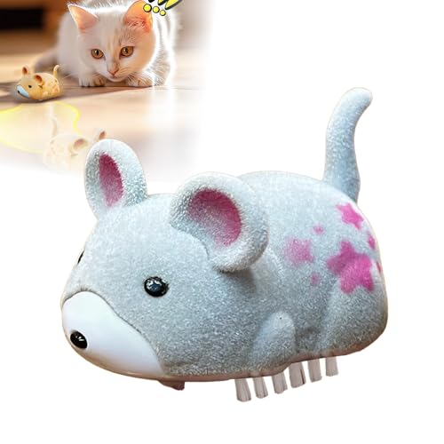 ComedyKing Katzenspielzeug Maus Elektrisch, 2025 Neu Interactive Electric Hamster Cat Toy, Selbst bewegen Hindernisse vermeiden Interaktives Katzenspielzeug Selbstbeschäftigung (Blau) von ComedyKing