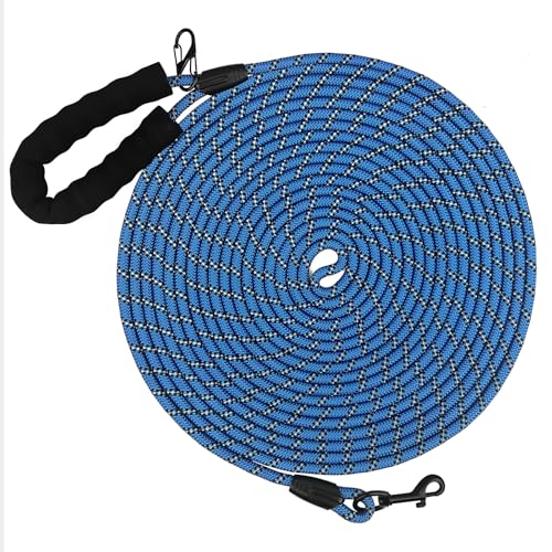 Trainingsleine für Hunde - 10M 20M 30M Lange Leine Hundeleine Nylon Lange Hundeleine Reflektierende Hundetrainingsleine mit Komfortabler Griff Rückruftraining Hundeleine für Wandern Camping von Comfen