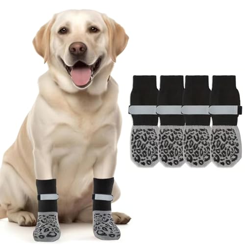 2 Paar Hundesocken mit Greifern Verhindern Lecken Pfoten,Rutschfeste Hundeschuhe Verstellbaren Riemen Gummiunterseite für Hartholzböden,Welpen Katzen Pfotenschutz für Kleine Mittelgroße Große Hunde 2 Paar Hundesocken mit Greifern Verhindern Lecken Pfoten,Rutschfeste Hundeschuhe Verstellbaren Riemen Gummiunterseite für Hartholzböden,Welpen Katzen Pfotenschutz für Kleine Mittelgroße Große Hunde von Comforso