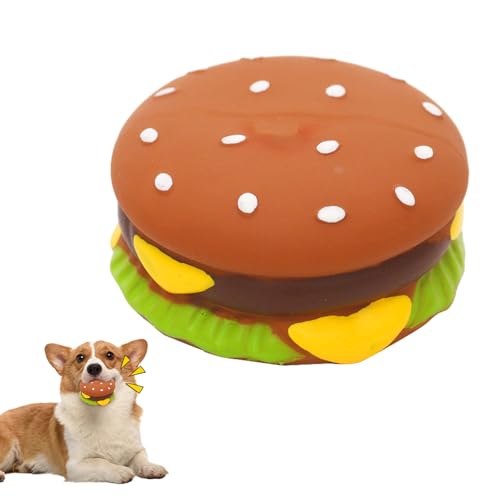 Comforso Quietschendes Hundespielzeug für Aggressive Kauer,Interaktives Kauspielzeug Hamburgerform Zahnreinigung und Training,Robuster Gummispielzeug Gegen Langeweile für Hunde Welpen (Hamburger, L) Comforso Quietschendes Hundespielzeug für Aggressive Kauer,Interaktives Kauspielzeug Hamburgerform Zahnreinigung und Training,Robuster Gummispielzeug Gegen Langeweile für Hunde Welpen (Hamburger, L) von Comforso