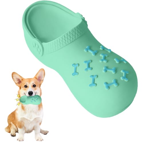 Quietschendes Hundespielzeug für Aggressive Kauer,Interaktives Kauspielzeug Pantoffelform Zahnreinigung und Training,Robuster Gummispielzeug Gegen Langeweile für Kleine Mittelgroße Große Hunde Welpen von Comforso