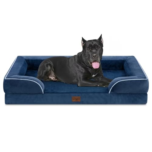 Comfort Expression, orthopädisches Hundebett, wasserdichtes orthopädisches Schaumstoffbett für extra große Hunde, waschbares Hundesofa mit abnehmbarem Bezug und rutschfestem Boden (XXL, marineblau) Comfort Expression, orthopädisches Hundebett, wasserdichtes orthopädisches Schaumstoffbett für extra große Hunde, waschbares Hundesofa mit abnehmbarem Bezug und rutschfestem Boden (XXL, marineblau) von Comfort Expression