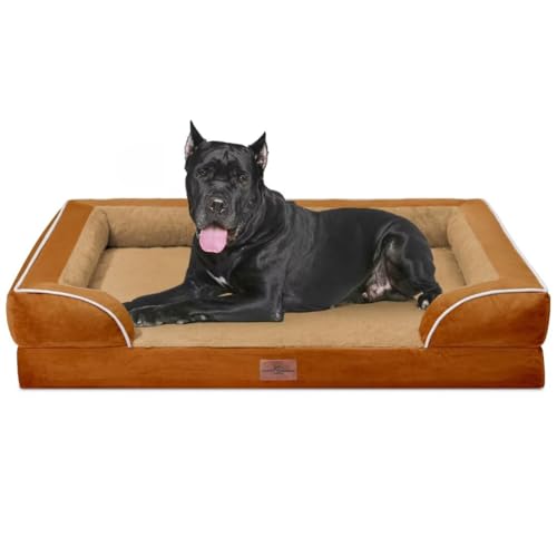Comfort Expression Wasserdichtes Hundebett, XXL-Hundebett, orthopädischer Schaumstoff, wasserdichtes Hundesofa mit waschbarem, abnehmbarem Bezug und rutschfester Unterseite (XX-Large, Karamell) Comfort Expression Wasserdichtes Hundebett, XXL-Hundebett, orthopädischer Schaumstoff, wasserdichtes Hundesofa mit waschbarem, abnehmbarem Bezug und rutschfester Unterseite (XX-Large, Karamell) von Comfort Expression