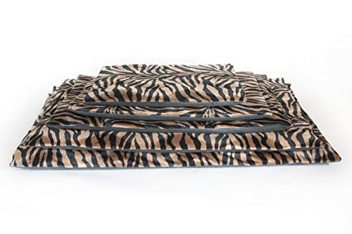Comfort-Kussen 3BM2-BF-ZEBBR Komfort Haustier-Bett & Kistenmatte Lagerfeuer Zebra, 60x50x3 cm, braun von Comfort-Kussen