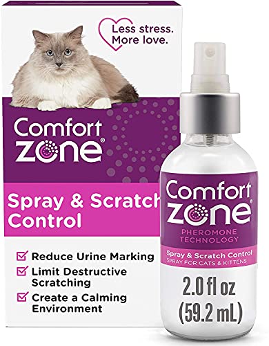 Comfort Zone (2 Pack Spray und Scratch Control Beruhigungsspray für Katzen, 57 ml von Comfort Zone
