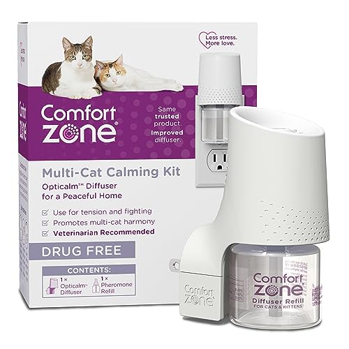 Comfort Zone Katzen-Diffusor für mehrere Katzen: Probe-Set (1 Diffusor und 1 Nachfüllpackung) von Comfort Zone