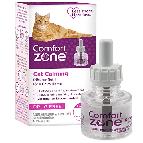 Comfort Zone Beruhigender Diffusor, Nachfüllpackung, 2 Pheromone für Katzen, 1 Packung von Comfort Zone