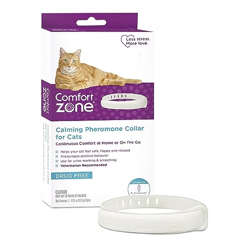 Comfort Zone Beruhigendes Pheromonhalsband für Katzen, hilft Katzen, Sich sicher zu fühlen, glücklich und beruhigt zu Sein und unerwünschtes Verhalten zu reduzieren von Comfort Zone