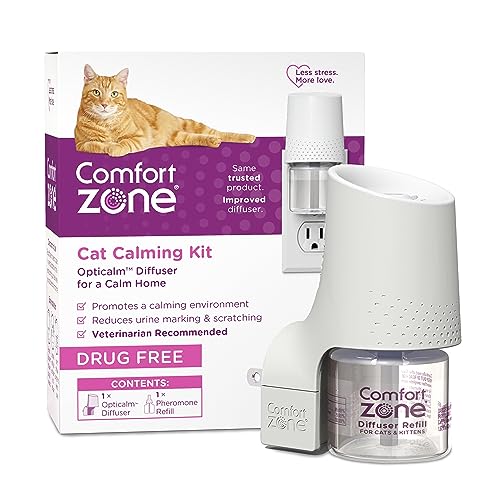 Comfort Zone Calming Diffuser Kit, New 2X Pheromones for Cats Formula, 1 Diffuser and 1 Refill von Comfort Zone