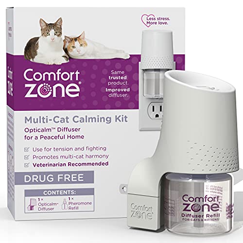 Comfort Zone Multi Cat Beruhigender Diffusor - 1 Pheromon-Diffusor & 1 Nachfüller (30 Tage) von Comfort Zone