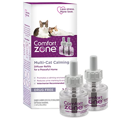 Comfort Zone MultiCat Diffusor-Nachfüllpackungen, beruhigende Pheromone helfen Angst, 30 Tage Nachfüllpackungen, 2 Stück Comfort Zone MultiCat Diffusor-Nachfüllpackungen, beruhigende Pheromone helfen Angst, 30 Tage Nachfüllpackungen, 2 Stück von Comfort Zone