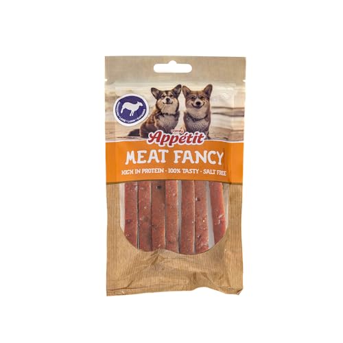 COMFY Appetit Meat Fancy Hundesnack - Hundeleckerli Lamm-Streifen, Getreidefrei, 600g (6x100g) - Ideal für Training & Belohnung von Comfy