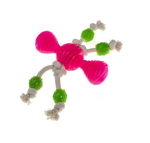 Comfy - Robbi Hundespielzeug Kunststoff & Kordel (Candy PINK+Rope X) von Comfy