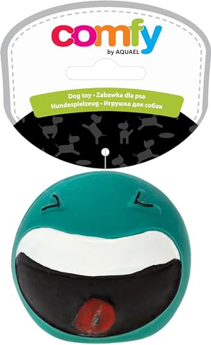 Comfy - Smile Hundespielzeug - Emoticon-Gummiball für mittelgroße Hunde (6,5cm) (Sea) von Comfy