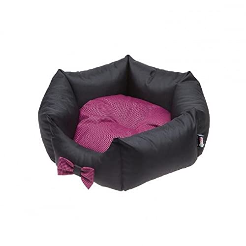 Hundebett mit Kissen Lola Black/Pink Fi 45 cm Comfort von Comfy