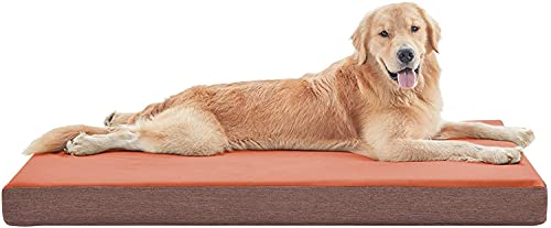 Comfy4U 10 cm Gel-infundiertes Haustierbett aus Memory-Schaum, orthopädisches, wasserdichtes Hundebett für große und kleine Hunde, maschinenwaschbar, Kuscheltier mit abnehmbarem Bezug für Hunde und von Comfy4U