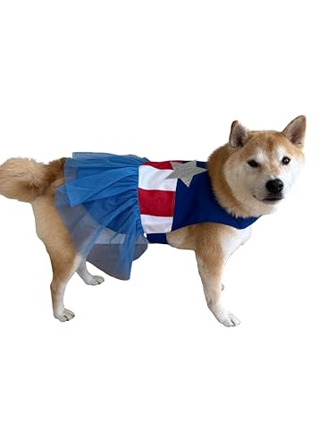 ComfyCamper 4. Juli Hundekostüm Cape America XS XXL USA Streifen Tutu Shirts Halloween Kostüme L ComfyCamper 4. Juli Hundekostüm Cape America XS XXL USA Streifen Tutu Shirts Halloween Kostüme L von ComfyCamper