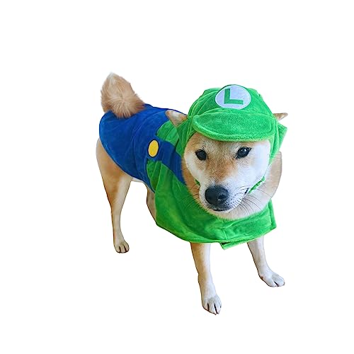 ComfyCamper Hut und Hosenträger Hundekostüm – Größe XL, M, klein, Labor, Stern, Weltraum, Cosplay, Halloween-Kostüme, Größe S, Grün ComfyCamper Hut und Hosenträger Hundekostüm – Größe XL, M, klein, Labor, Stern, Weltraum, Cosplay, Halloween-Kostüme, Größe S, Grün von ComfyCamper