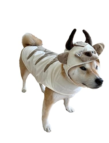 ComfyCamper Ochsen-Kostüm für Hunde, Wikingerhut und Umhang für kleine, mittelgroße und große Cosplay-Kostüme, Halloween-Kostüme, Größe M von ComfyCamper