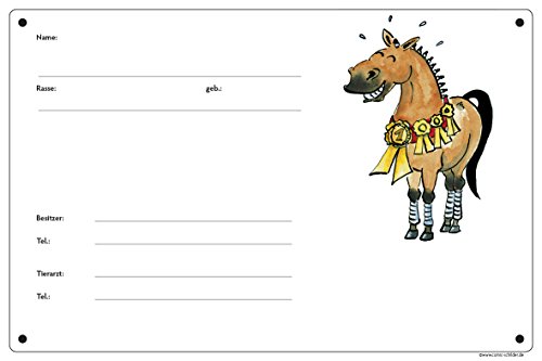 Boxenschild/Stalltafel Schleifensammler (Vollblut/Warmblut/Pony) von Comic-Schilder.de