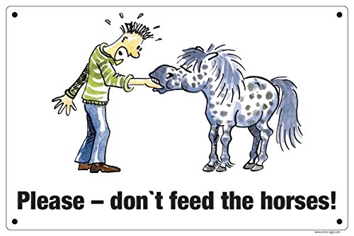 Comic-Schilder.de Stable Plate/barn Sign Please Don't Feed von Comic-Schilder.de
