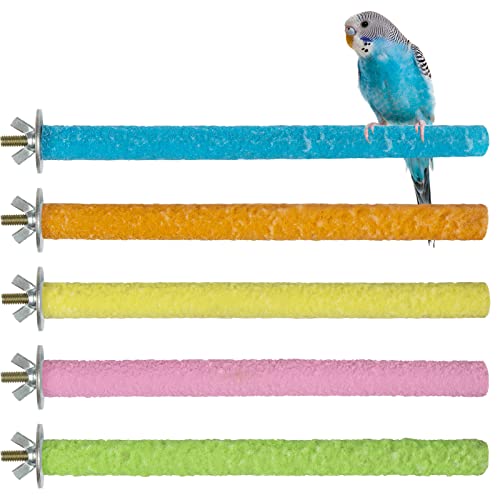 Comius Sharp 5 Pcs Papagei Sitzstangen Spielzeug Vogelkäfig Sitzstangen Stand 20cm Pfote Schleifen Spielzeug Für Sittich Interaktive Vogelkäfig Sitzstangen Für Papageien Vogel Kauspielzeug von Comius Sharp