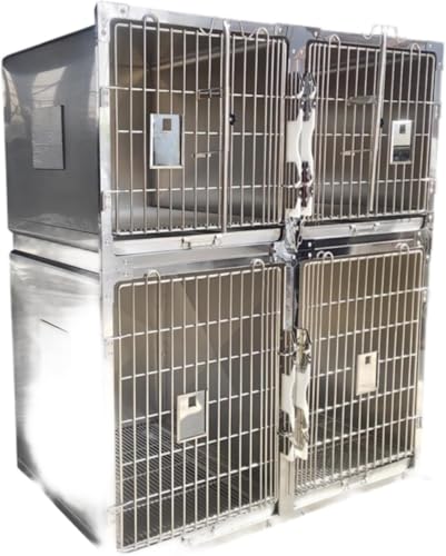 Edelstahl-Hundekäfig für Tierkliniken mit 4 Positionen, Robuster und Langlebiger Hundekäfig, Ideal für Tierarztpraxen und Tierhandlungen, Geeignet für mittelgroße und große Hunde. Edelstahl-Hundekäfig für Tierkliniken mit 4 Positionen, Robuster und Langlebiger Hundekäfig, Ideal für Tierarztpraxen und Tierhandlungen, Geeignet für mittelgroße und große Hunde. von CommSin