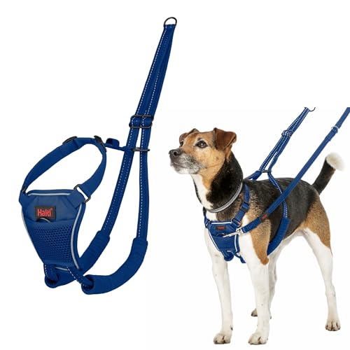 HALTI No Pull Anti-Zug Geschirr - Verhindert, DASS Ihr Hund an der Leine zieht, Gepolsterter Brust- und Beingurt, Reflektierendes Gurtmaterial, Einfache Anpassung und Benutzung (Größe XS, Kobaltblau) von Company of Animals