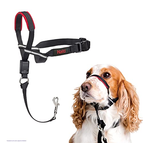 HALTI Optifit Kopfgeschirr, Größe Mittel - Verhindert, dass Ihr Hund an der Leine zieht, Einfache Anpassung, Leicht, mit gepolstertem Nasenriemen, Anti-Zug-Halsband für mittelgroße Hunde von Company of Animals