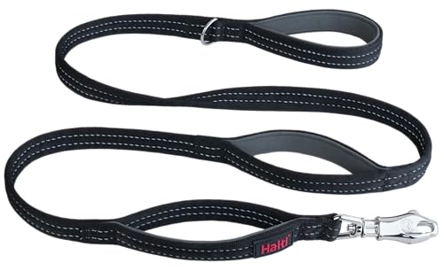 Halti BRIG Sicherheitsleine - Farbcodierte Hundeleine mit Ultrastarker Karabiner, Reflektierend, Gepolsterter Griff & D-Ring. Designt für Große Hunde (Schwarz, 1,5m Lang) von Company of Animals
