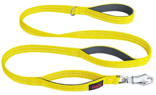 Halti BRIG Sicherheits-Hundeleine – farbcodierte Hundeleine mit ultrastarkem Clip, reflektierenden Nähten, mit Neopren gepolsterten Griffen und D-Ring, entworfen für große Hunde (Neongelb, 1,5 m Länge Halti BRIG Sicherheits-Hundeleine – farbcodierte Hundeleine mit ultrastarkem Clip, reflektierenden Nähten, mit Neopren gepolsterten Griffen und D-Ring, entworfen für große Hunde (Neongelb, 1,5 m Länge von Company of Animals