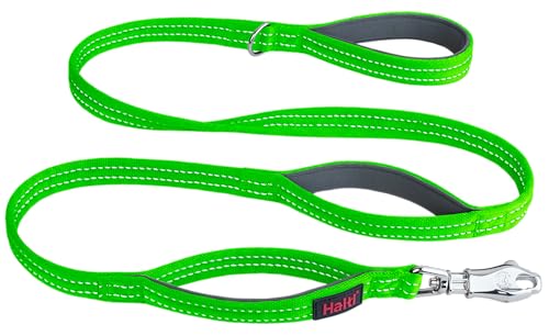 Halti BRIG Sicherheitsleine - Farbcodierte Hundeleine mit Ultrastarker Karabiner, Reflektierend, Gepolsterter Griff & D-Ring. Designt für Große Hunde (Neongrün, 1,5m Lang) von Company of Animals